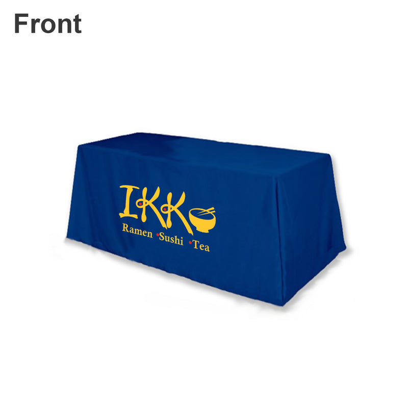 Trade Show Booth Table Covers 4ft 3 Sided-Front
