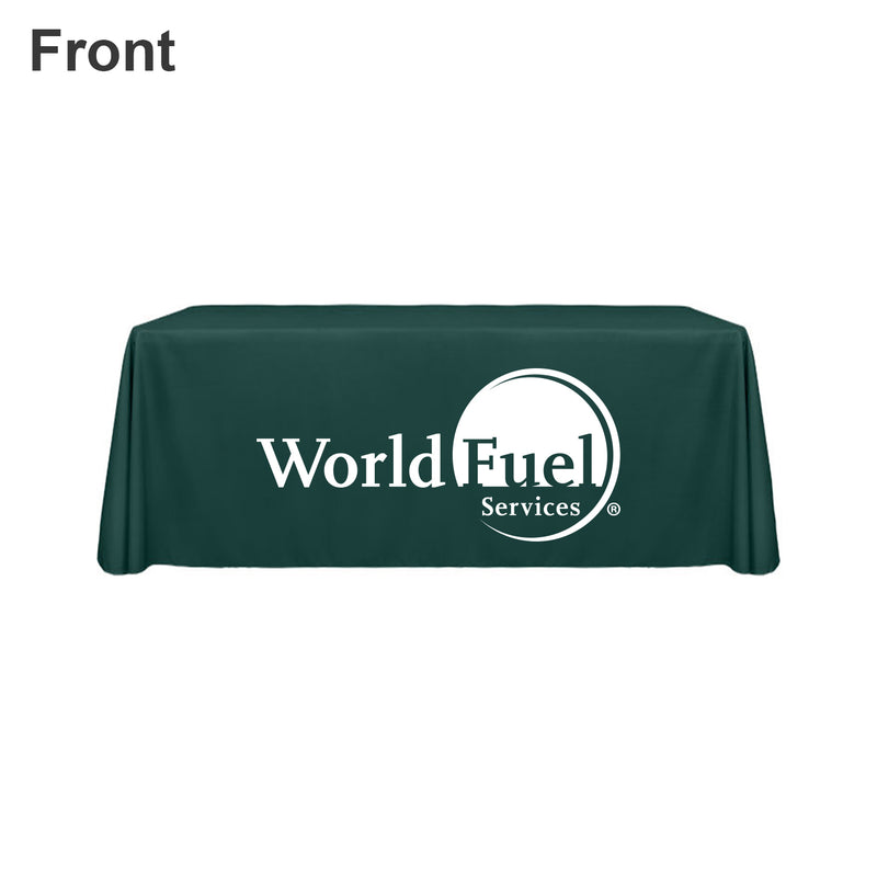 Custom Adjustable Table Covers For Trade Shows 6ft To 4ft Front