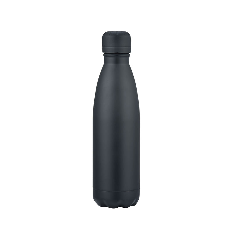 17oz Black Double Wall Stainless Steel Vacuum Bottle