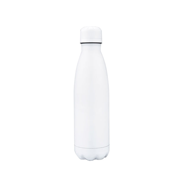 17oz White Double Wall Stainless Steel Vacuum Bottle