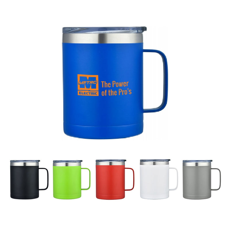 14oz Stainless Steel Vacuum Camping Mug with Handle