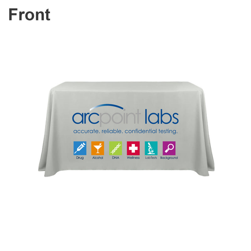 Trade Show Table Covers 4ft 4-Sided-Front